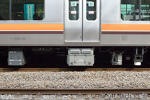 サハE231-64の線路設備モニタリング装置
